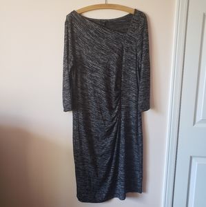 Talbots asymmetrical jersey dress